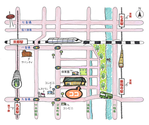 京都市地域・多文化交流ネットワークサロン地図
